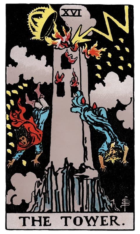The Tower, Rider–Waite–Smith deck