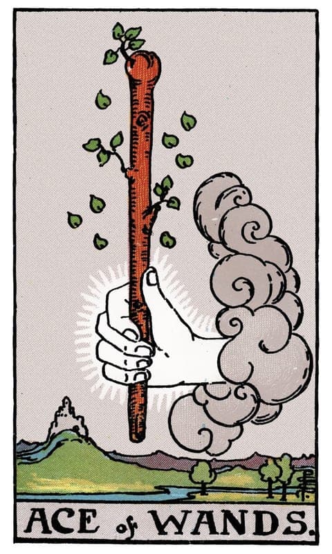 Ace of Wands, Rider–Waite–Smith deck