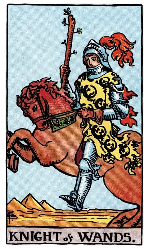 Knight of Wands, Rider–Waite–Smith deck