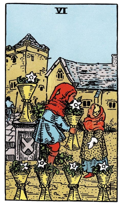 Six of Cups, Rider–Waite–Smith deck