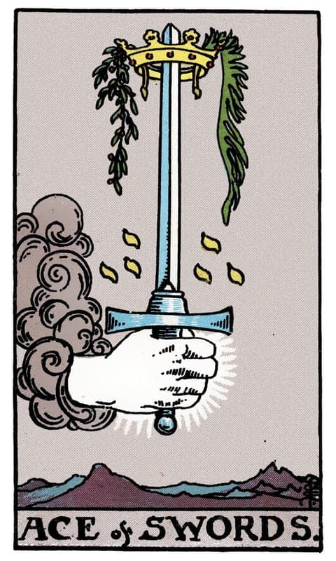 Ace of Swords, Rider–Waite–Smith deck