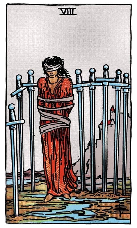 Eight of Swords, Rider–Waite–Smith deck